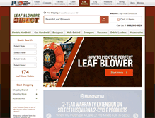 Tablet Screenshot of leafblowersdirect.com